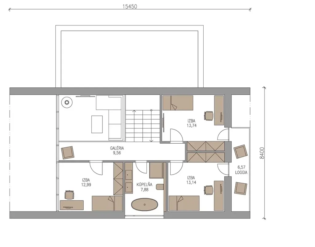 podorys_D_2-1024x766 - HORAPOL – nové rodinné domy a apartmány v Oravskej Polhore